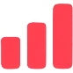 Bar chart icon for proving results and expanding